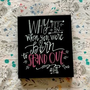 Black positive quote sign